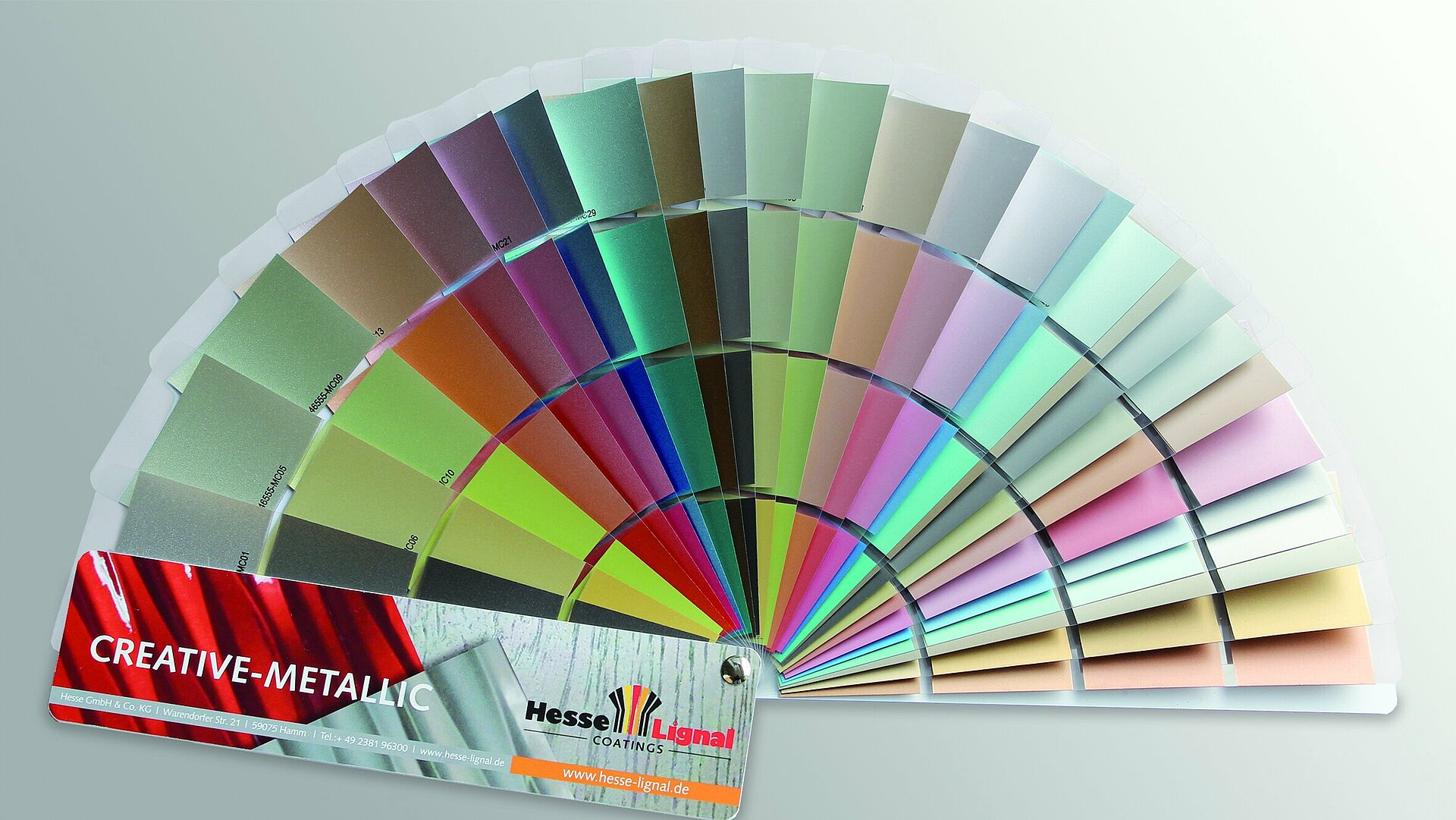 The Creative Metallic colour chart from Hesse Lignal